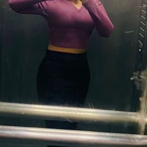 Purple Crop Top