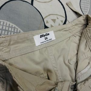 MYSTELLA Off White Adjustable Cargo