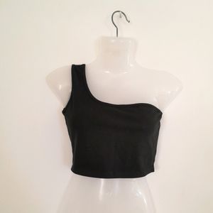 Black One Shoulder Top (Women's)