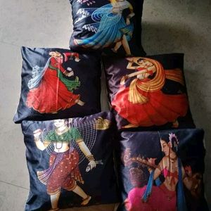 3D Printed 5 Cushions Cover Set