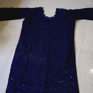 New Chiknari Kurti Navy Blue Perfect Size For 6xl