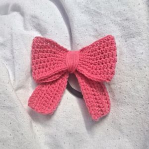 Crochet Bow Hair Tie (Hair Accessory)