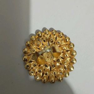 Golden Color Party Wear Ring