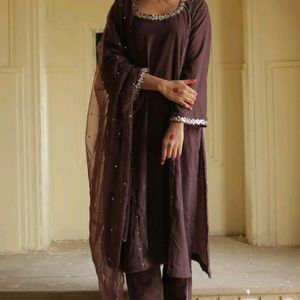 Velvet Kurta Set