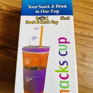 New 2 In 1 Snack And Liquid Cup