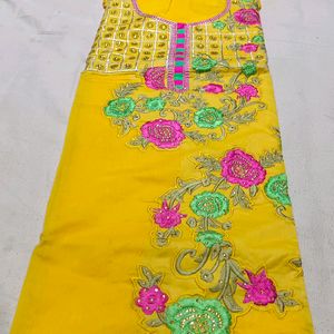 Bright Yellow Colour For Haldi Ceremony