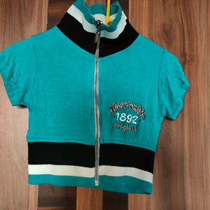 Sea Green Cropped Jacket (Women's)