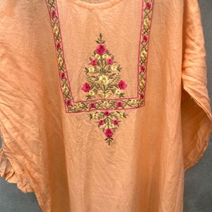 Pure Cotton Heavy Embroidery Semi Stiched Kurta