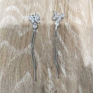 Combo Of 2 Silver Earrings Butterfly