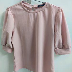 ❗Price Update❗Shein Puff Sleeve Peach Colour Top