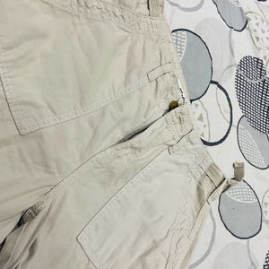 Stella Adjustable Waist Off White Cargo