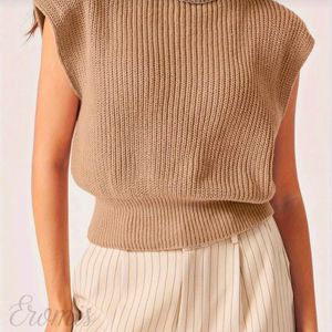 🆕 Ribbed Mock Neck Sweater Vest