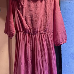 A Line Rose Pink Dress