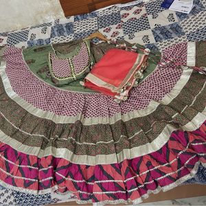 Heavy Lehenga With Peplum Kurti And Dupatta