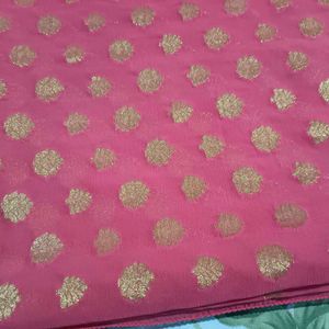 Pink Chiffon Saree