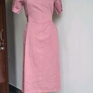 Korean Tie Around Cotton Dress