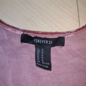 Forever 21Peach Velvet Dress For Women Stretchable