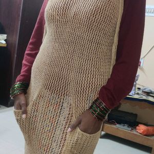 Crochet Wool Beech Wear Dress