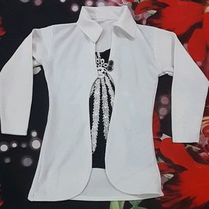 Women White Stretchable Top