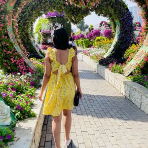 Yellow Floral One Piece