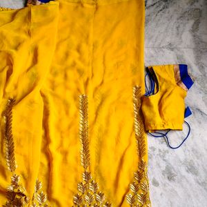 Yellow Beautiful Wedding Saree