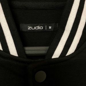 ZUDIO Unisex Black Varsity jacket