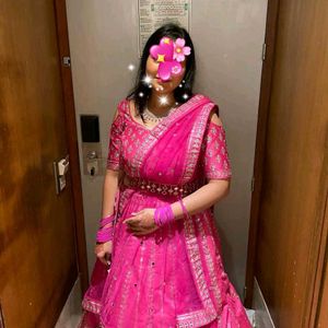 Hot Pink Lehenga Like New Size L