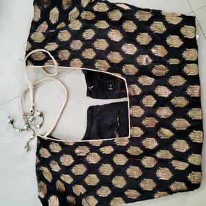 Black And Golden Design Blouse