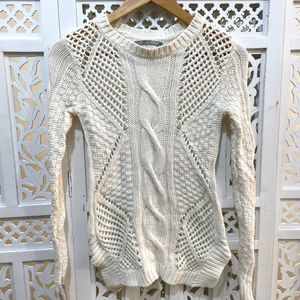 Imported Crochet White Top By Rubbish