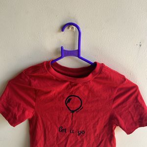 Red Crop Tshirt