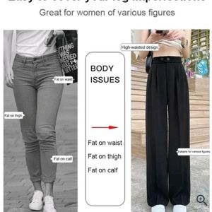 Womens Straight Cut Korean Pants