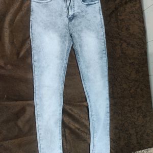 Grey Distressed Jeans For Women