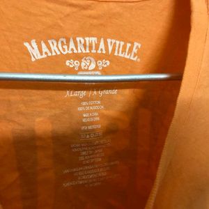 Margaitaville Orange Cotton T shirt