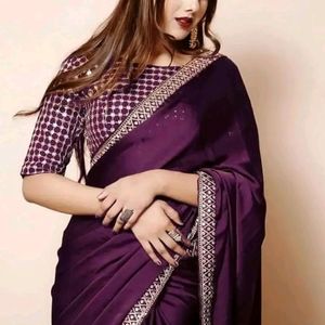 New Art Silk Saree With Blouse Piece