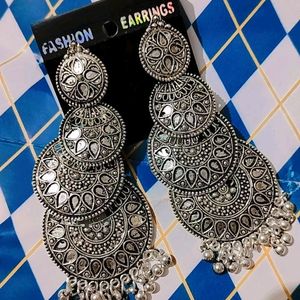 Oxidised Banjara Heavy Work Earrings