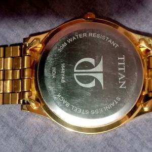 New TITAN Golden Watch For Men ⌚