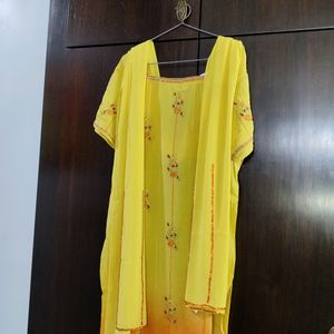 Biba Suit In Vibrant Yellow Colour