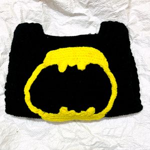 Black Batman Handmade Sweater For Kids(18-24months