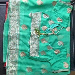 Beautiful Saree Like New Colour Light Green