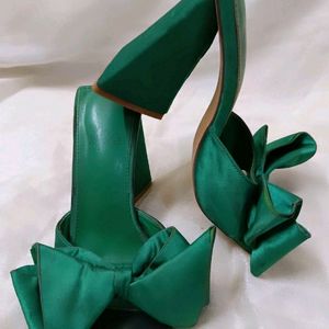 Designer Green Heels