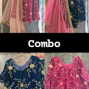 Combo Of Velvet Lehenga