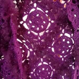 Purple Handloom Scarf