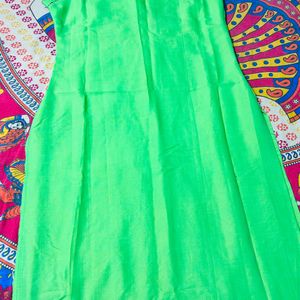 Neon Green Casual Kurti