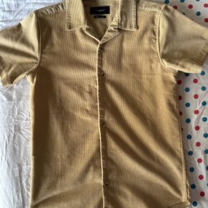 Corduroy Textured Khaki Shirt