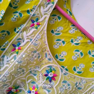 Yellow Straight Kurta