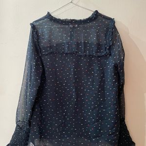 Navy Blue Full Sleeve Top