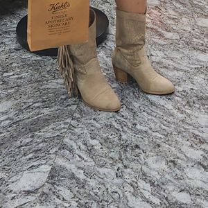 Women Suede Fringes Boots