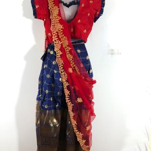 Navy Blue&Red Ethnic Set(Girl’s)