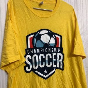 M & O Gold Yellow Cotton T Shirt