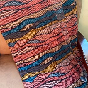 Pattern Saree In Crushed Fabric